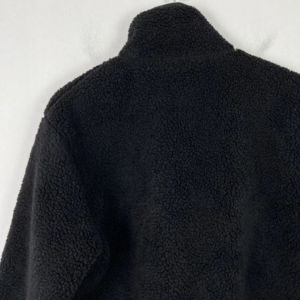 Theory Glacial Fleece Jacket Full Zip Black Size Medium M - Picture 10 of 16